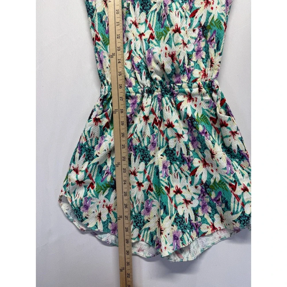 Little Lauren Co. Romper Womens Small Multi Floral Print Elastic Waist One Piece
